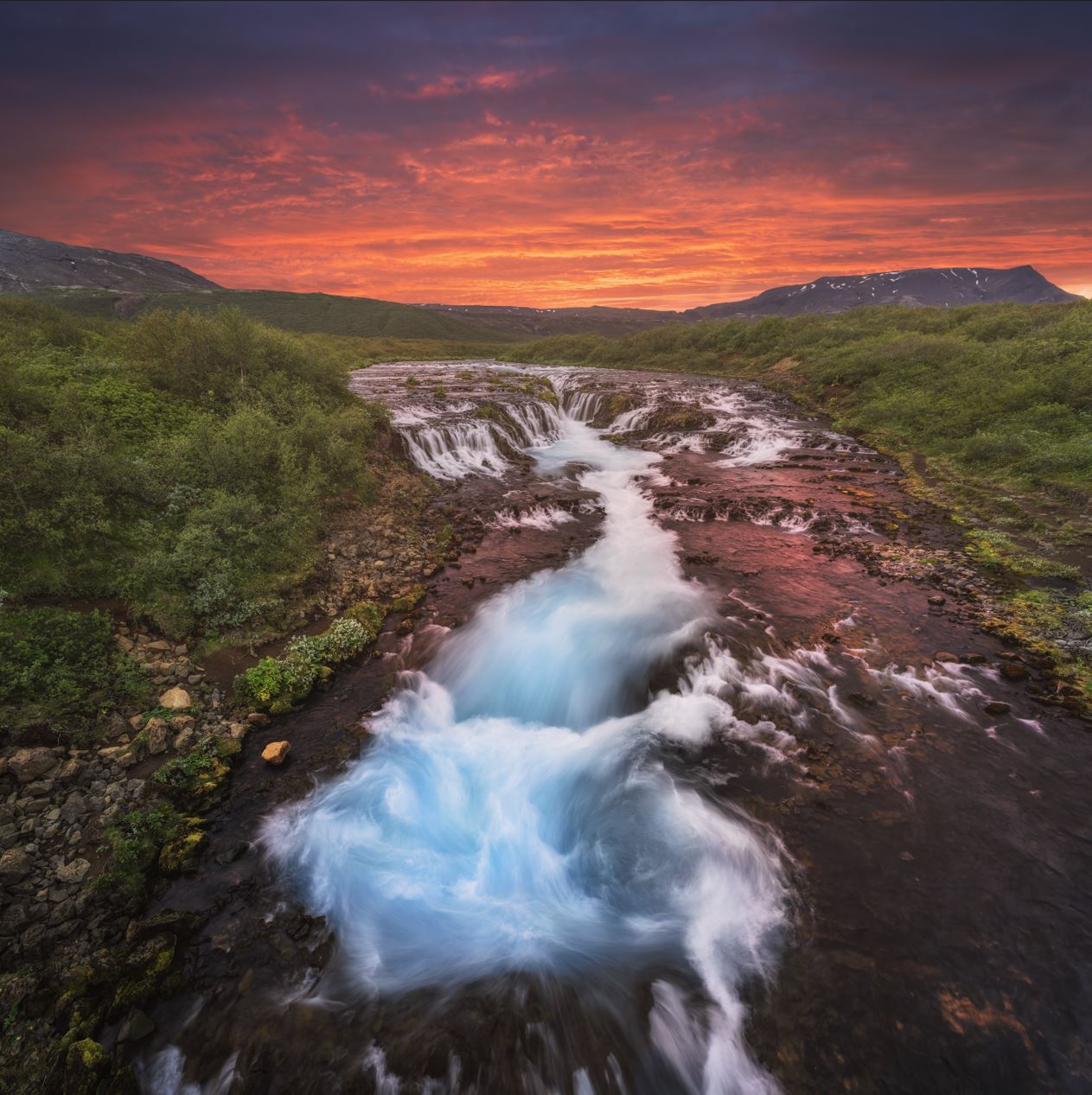 Bruarfoss Sunset featured opacity image
