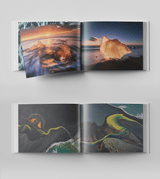 Open spreads from Iconic Iceland coffee table book showcasing full-page images of Diamond Beach and glacial river landscapes thumbnail