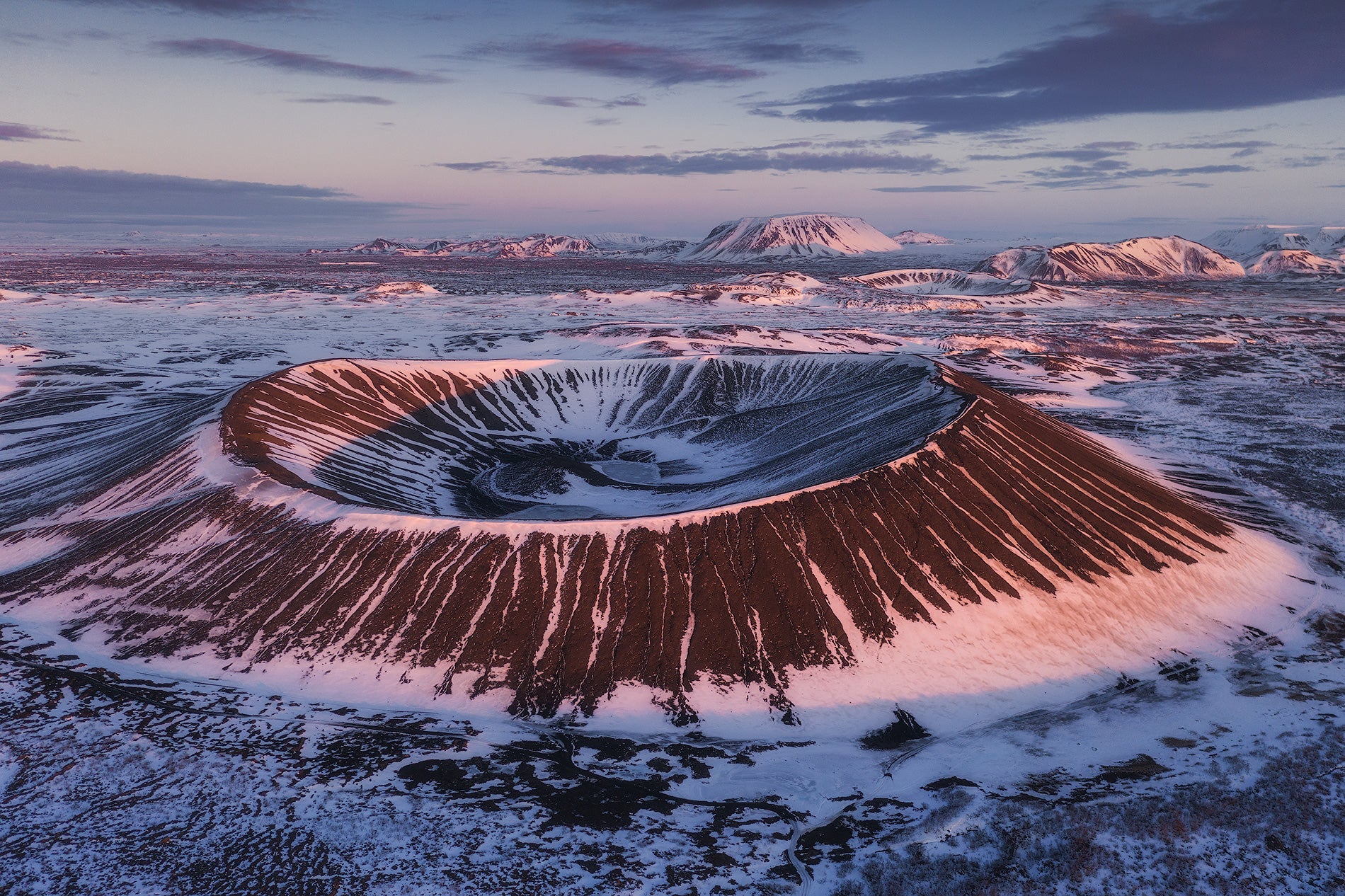 Snow-Streaked Crater featured opacity image