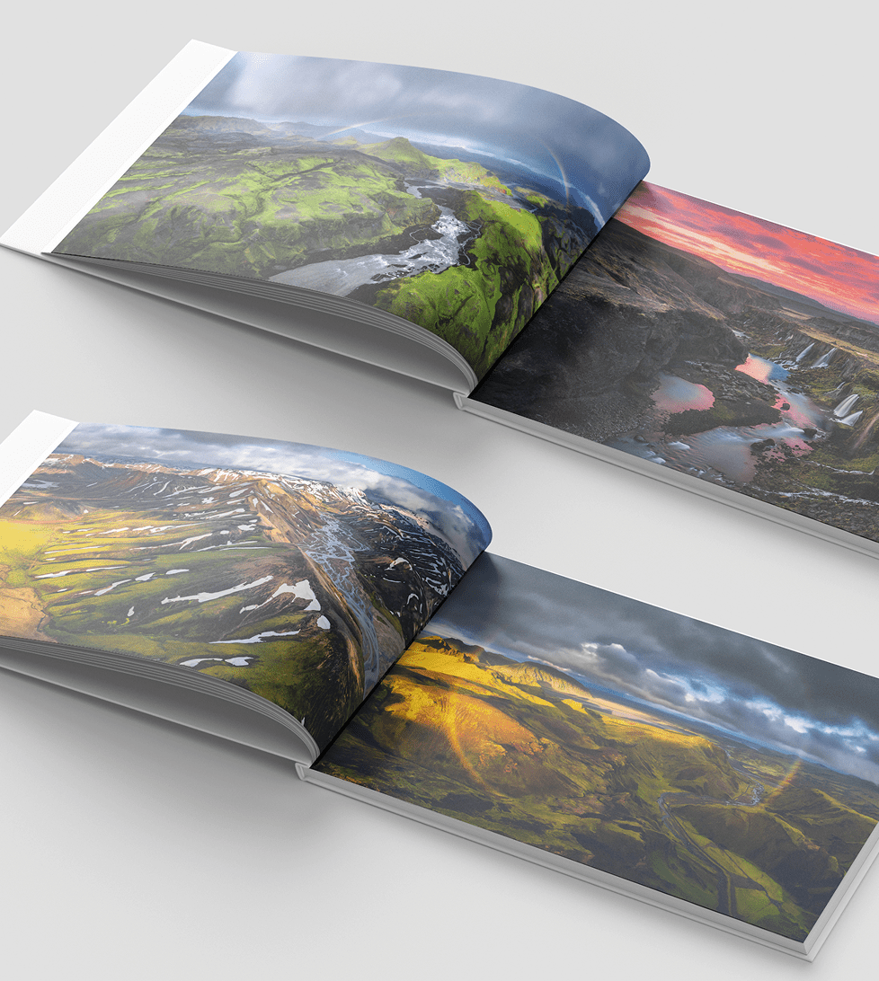 Highlands of Iceland featured in Iconic Iceland—a hardcover nature photography book with stunning aerial and landscape photos